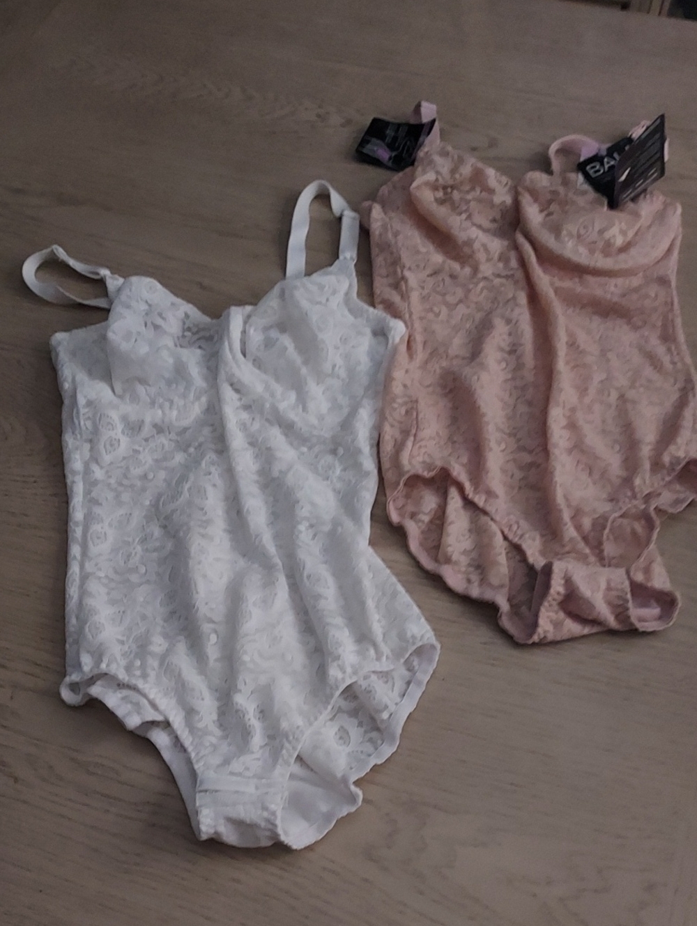 Bundle-Bali Lace Bodysuit Camisoles - White and Blush - 2 For 1 Deal! NWT